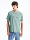 Crew Neck Short Sleeve Printed Combed Cotton Men's T-shirt